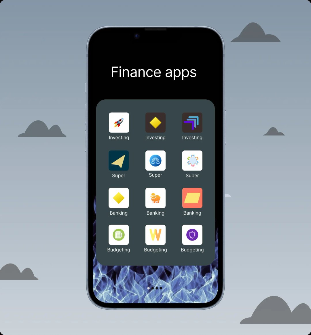 Phone filled with many finance apps